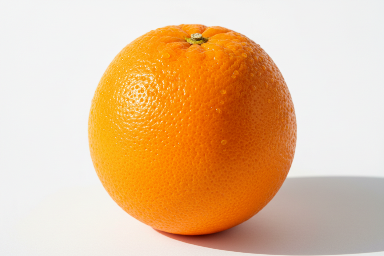 Fresh orange, not an orange overload.